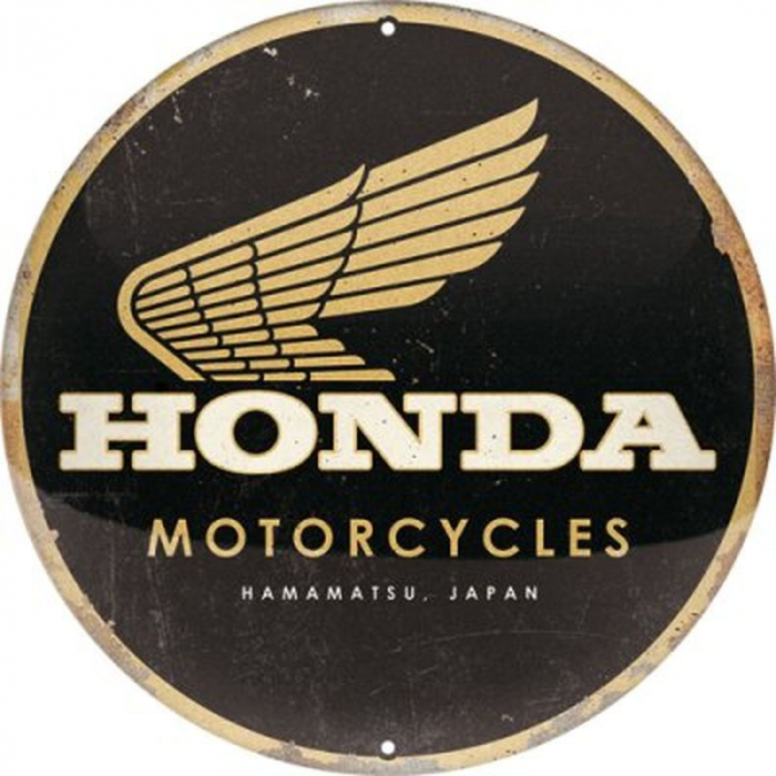 Blechschild Honda rund